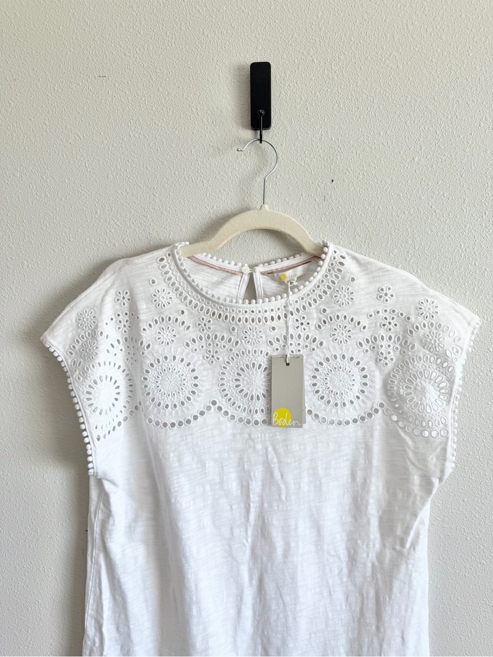 NWT Boden Cutwork Dress Size 8 White - Picture 6 of 10